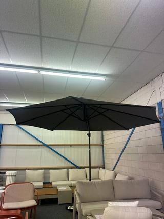 Parasol 3x3m inclusief voet, antraciet